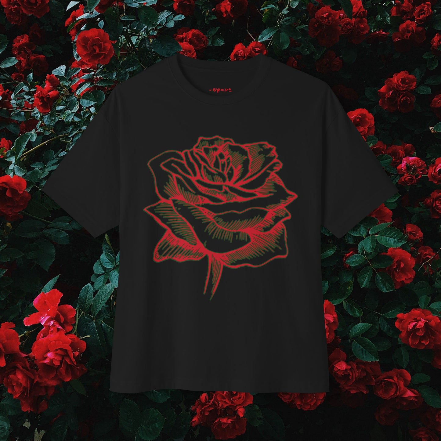 UPSDE ROSE BOXY TEE